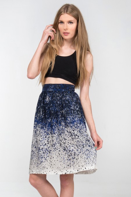 degrade A-line blue skirt