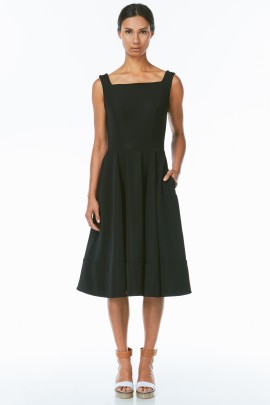 Square Neck Circle Skirt Dress