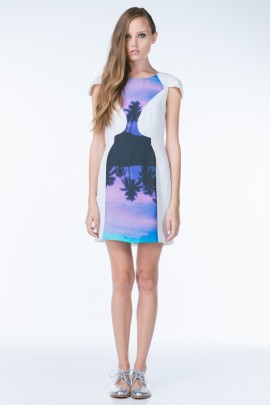 Paradise Palm Print Dress