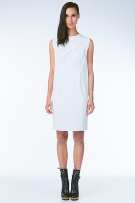 White Silk Cutout Dress