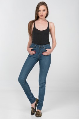 Antique Wash High Waist Skinny Jeans 
