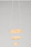 sterling silver and brass geometric necklace