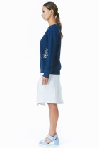 indigo blue sweater