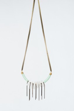 Vintage Sequin and Quartz Necklace 