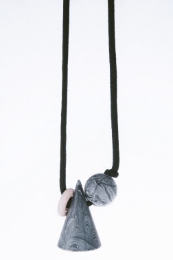 Marbled Geometric Oversized Necklace