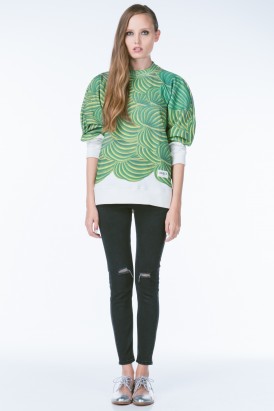 Monstera Leaf Botanical Layer Sweatshirt