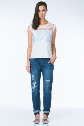 Hologram Panel Mesh Top