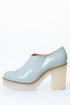 patent grey bootie 