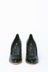 black leather pump