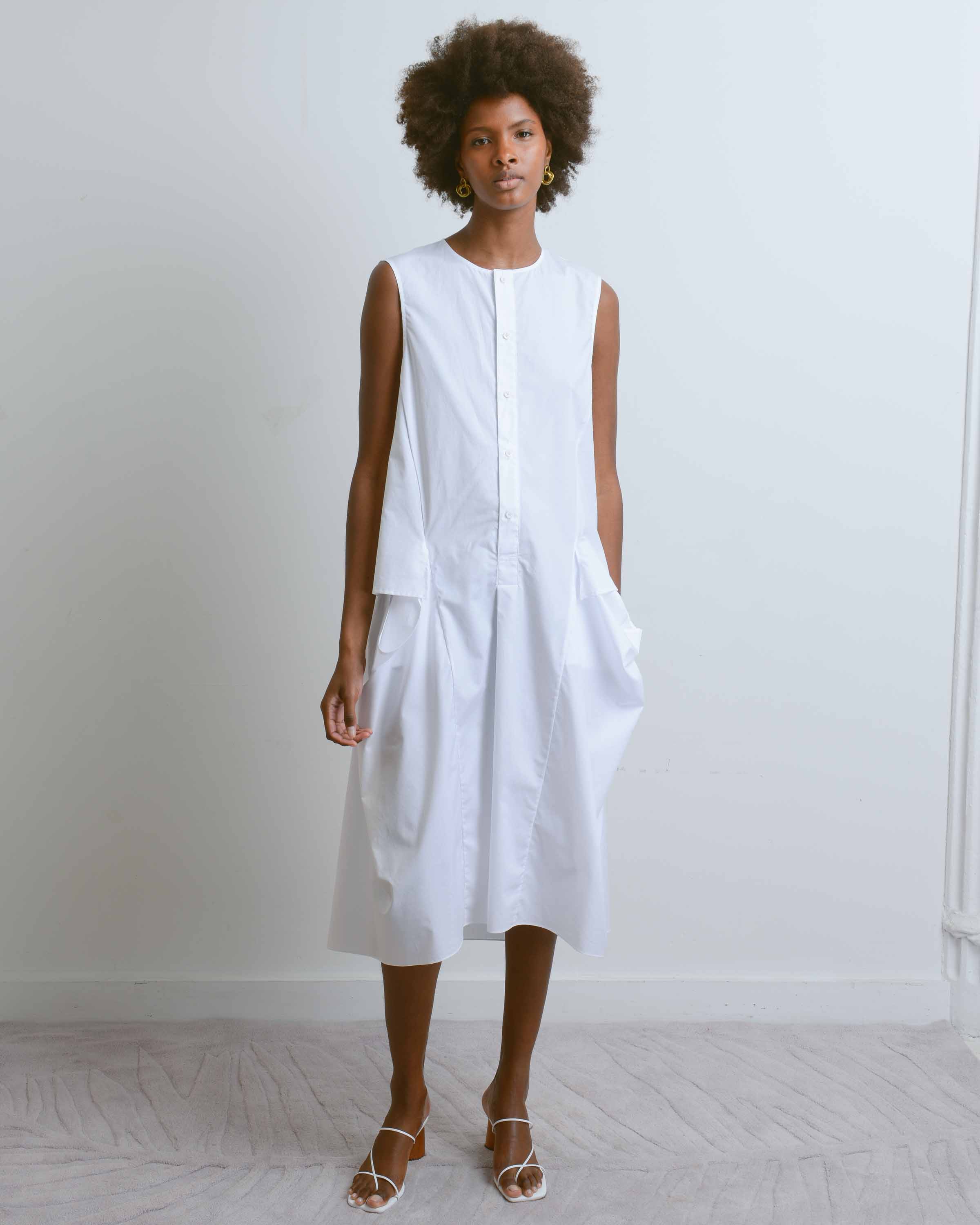 Asymmetrical Side Pocket Dress