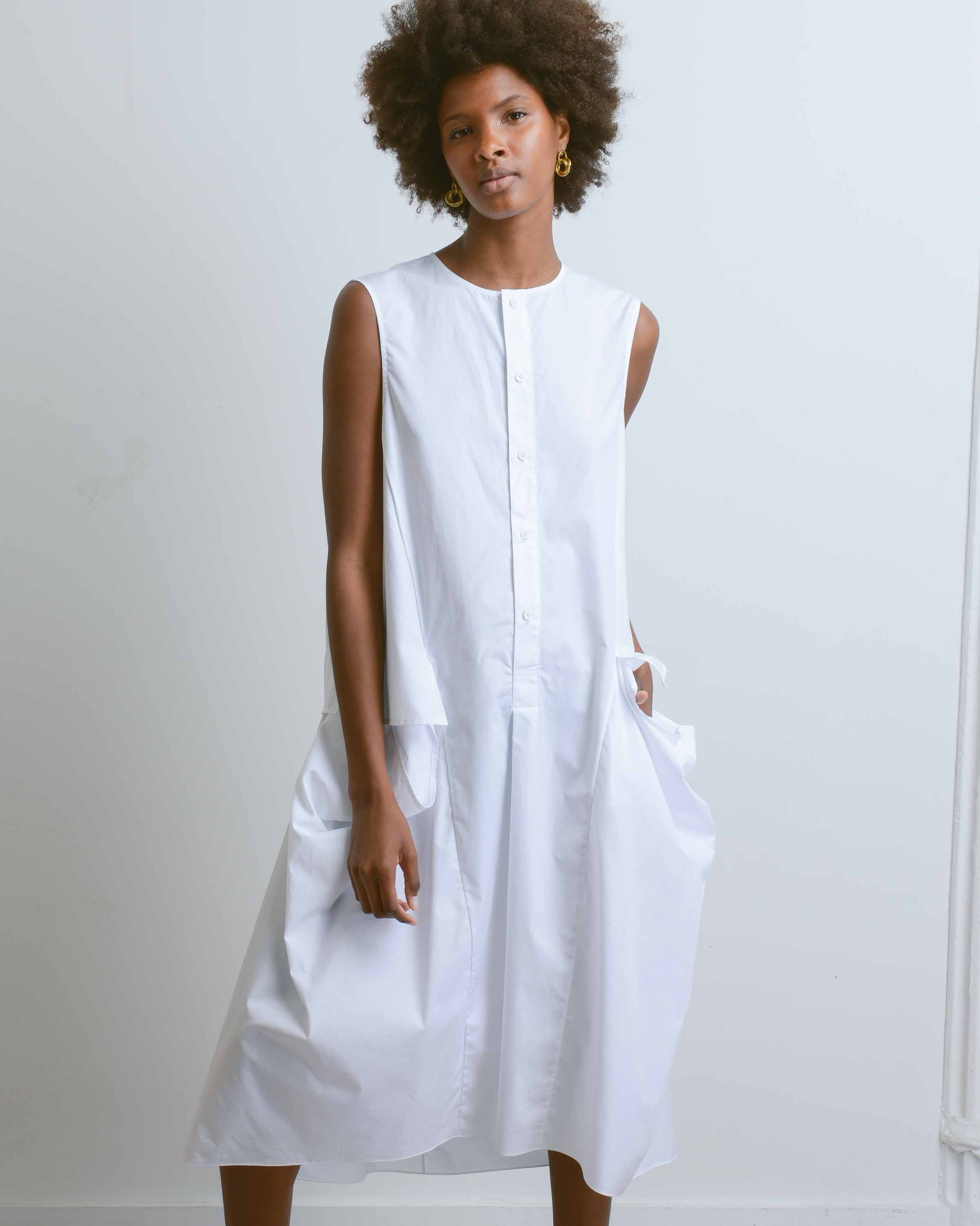 Asymmetrical Side Pocket Dress