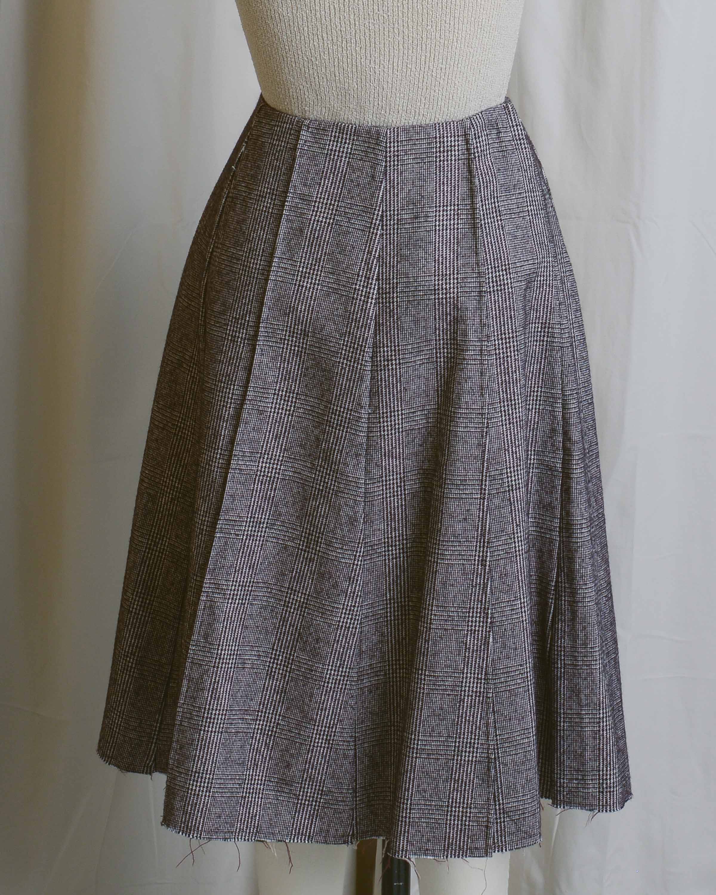 Raw Hem Tweed Skirt