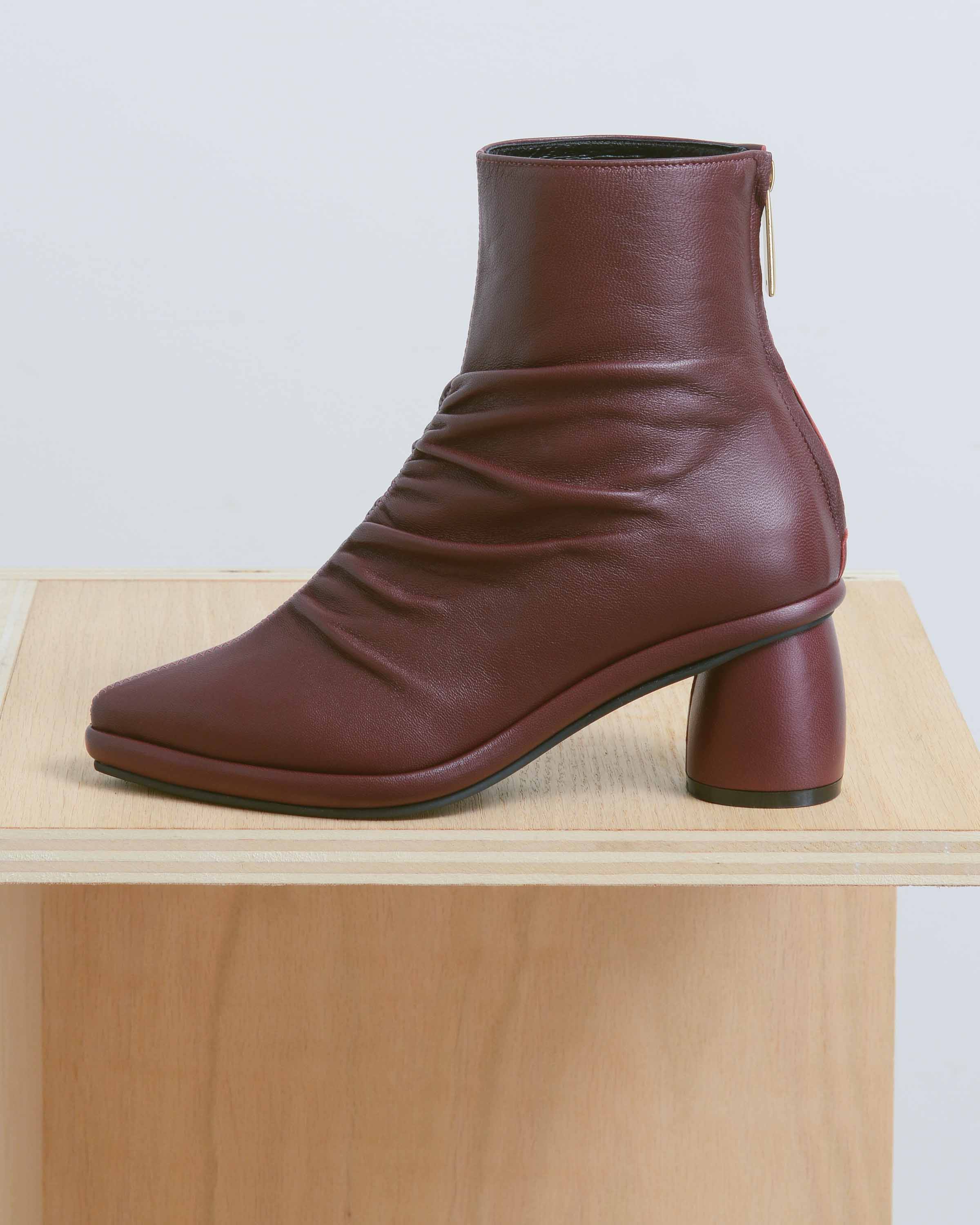 Shirring Middle Ankle Boots