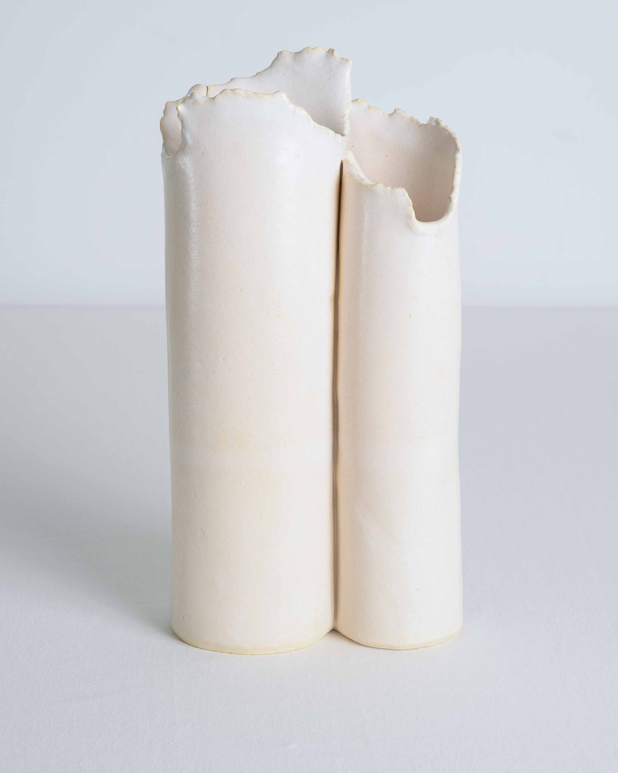 Light Peach Organic Folds Vessel