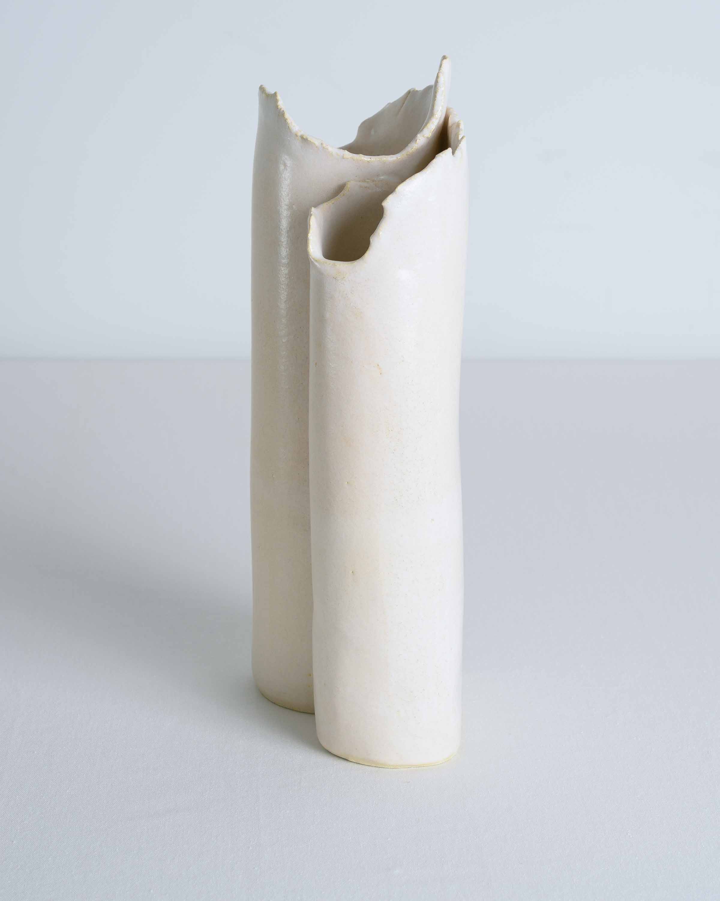 Light Peach Organic Folds Vessel