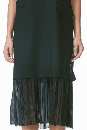 Black Tailored Vest Dress