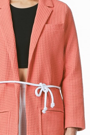 Coral Straight Cut Coat