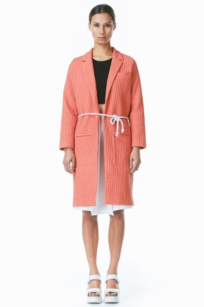 Coral Straight Cut Coat