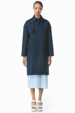 Maelys Navy Trench Coat