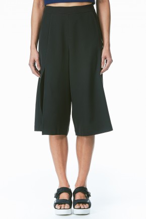 Front Slit Culotte Black