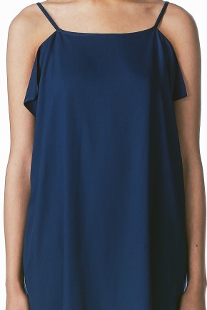Simple Cut Dress Blue