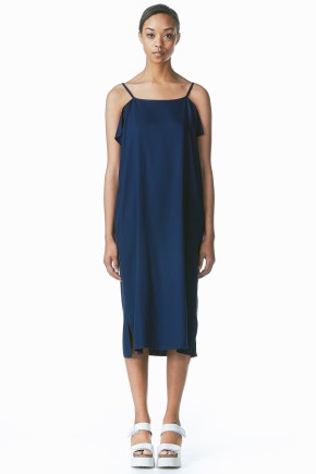 Simple Cut Dress Blue