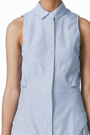 Blue Stripe Oxford Shirt Dress