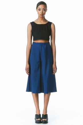 Blue Wide Leg Culottes