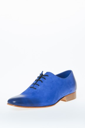 Blue Leather Oxford
