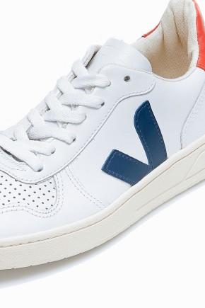V10 White Leather Pekin Sneaker