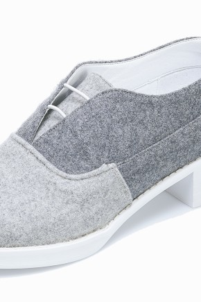 Mix Grey Wool Loafer