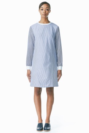 Blue Stripe Oxford Shift Dress