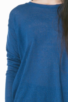 Linen Blend Crew Neck Sweater