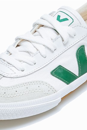 Volley Canvas White Green