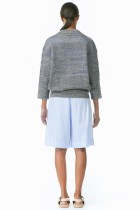 metallic marled sweater