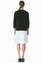 black knit distressed sweater