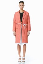 pink oversize coat