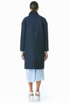 blue water repellant trench coat