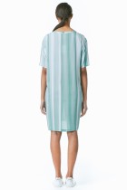 tee shirt dress grean teal curtain print