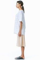 boatneck ivory white tunic top