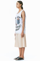 henrik vibskov white cotton tank top tee brick design