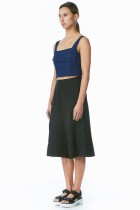 blue crop top with zip