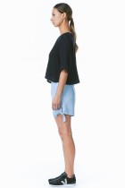 lightweight blue pull on shorts