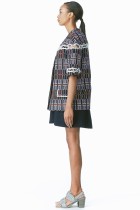 navy purple tweed blazer