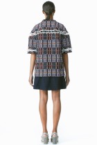 korean open front tweed jacket 