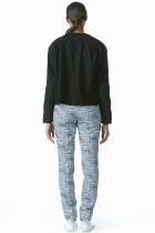 relaxed fit navy woven tapered trouser