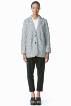 flick blazer woven bricks print