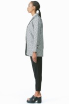 cotton blend women's blazer coat