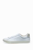 all white leather sneakers