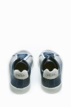 blue leather veja shoes